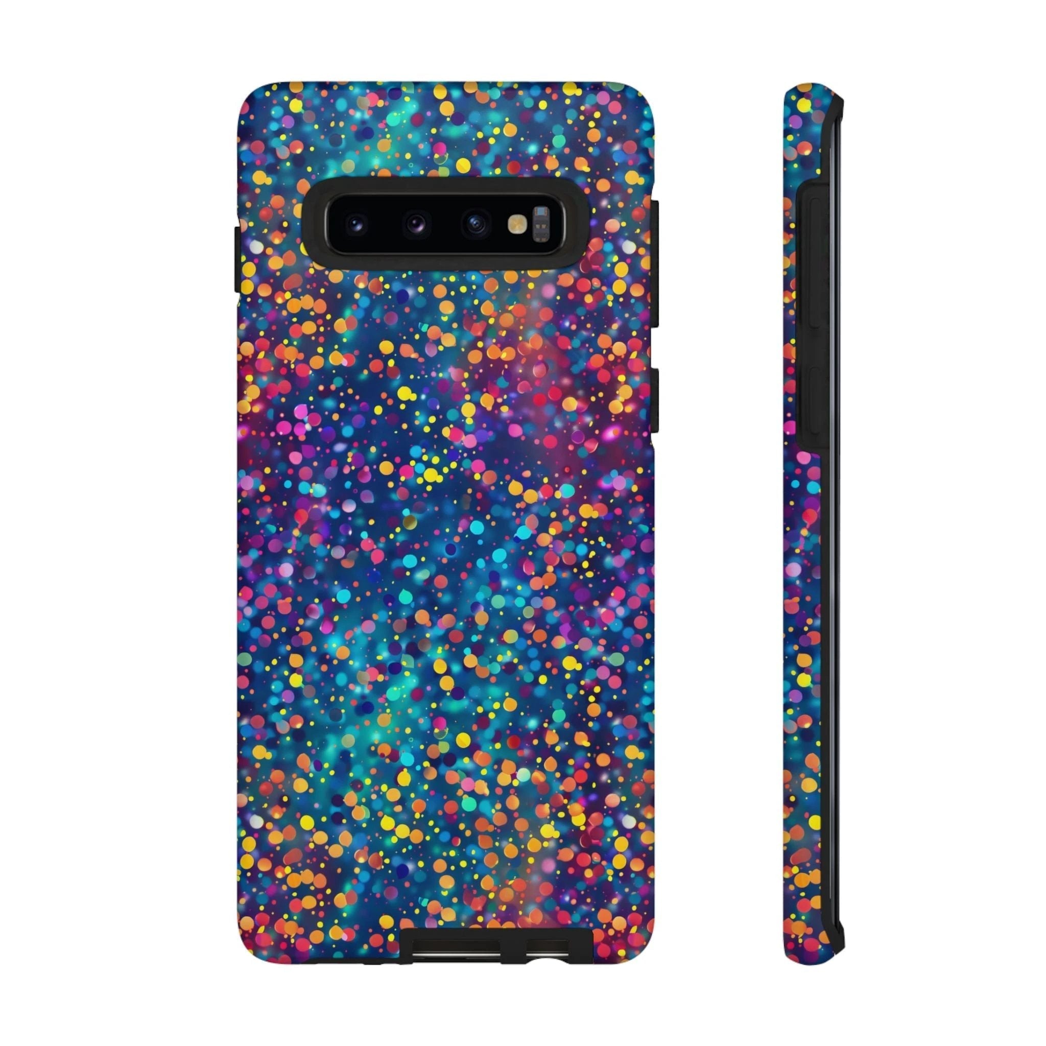 Bespattered Facade Party Time Rainbow Confetti Dots Tough Case by Bespattered Facade