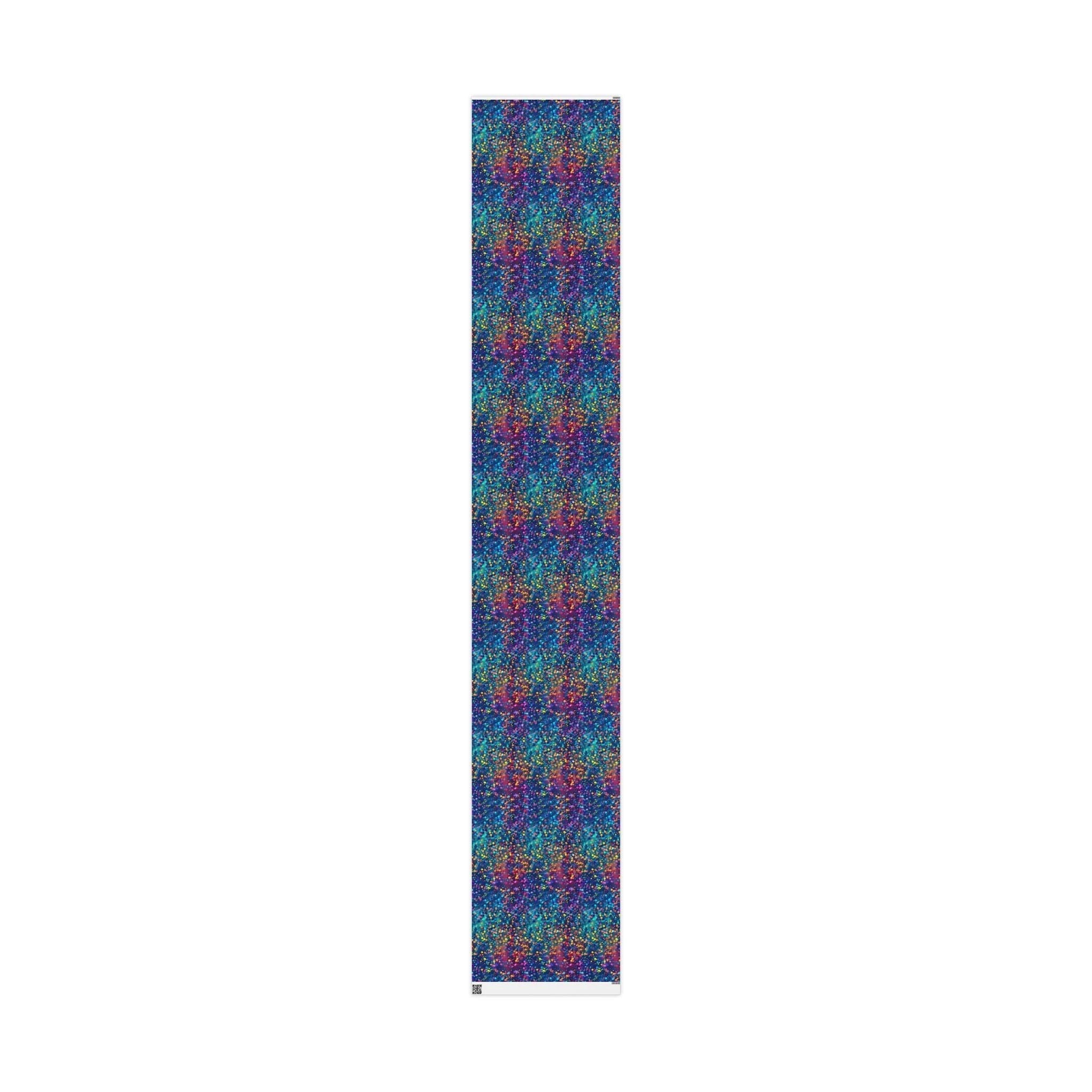Bespattered Facade Party Time Rainbow Confetti Dots Wrapping Paper | Three Sizes | Glossy or Matte by Bespattered Facade