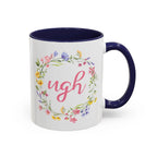 Bespattered Facade Pastel Floral Ugh Mug | Five Colors | 11oz by Bespattered Facade