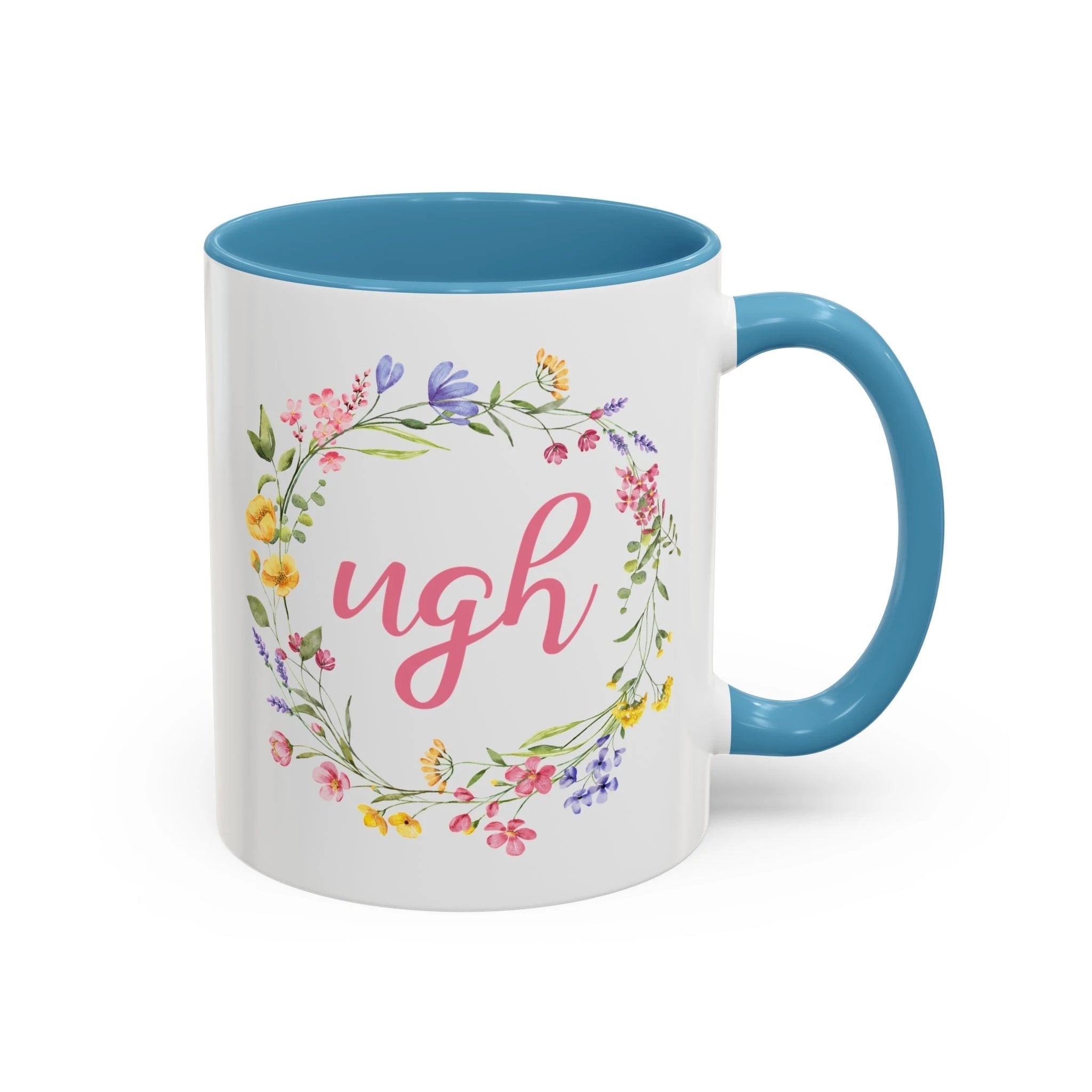 Bespattered Facade Pastel Floral Ugh Mug | Five Colors | 11oz by Bespattered Facade