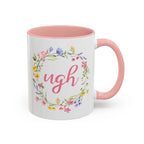 Bespattered Facade Pastel Floral Ugh Mug | Five Colors | 11oz by Bespattered Facade