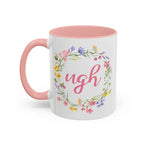 Bespattered Facade Pastel Floral Ugh Mug | Five Colors | 11oz by Bespattered Facade