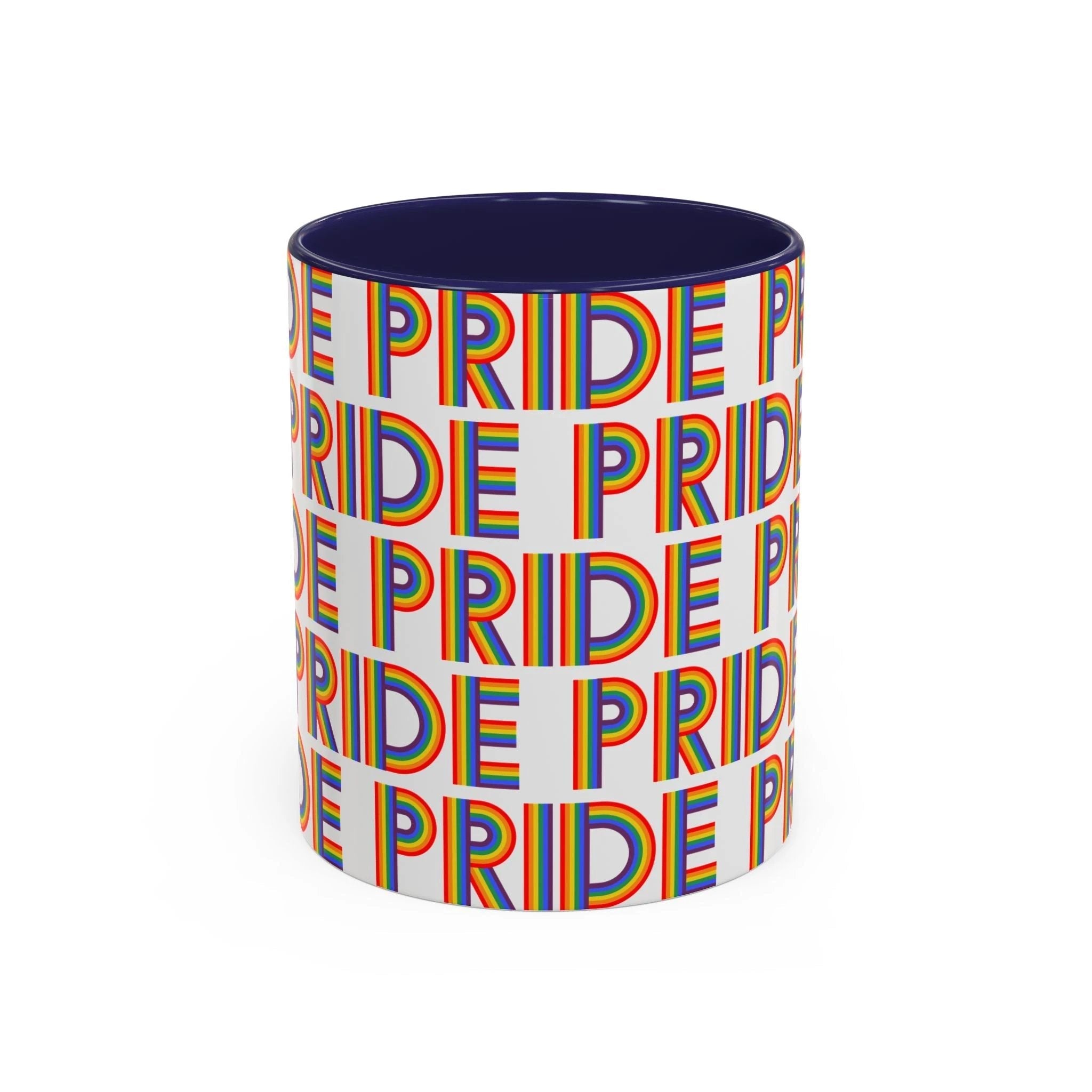 Bespattered Facade Pride Rainbow Ribbon Letters Mug | Eight Colors | 11oz or 15oz by Bespattered Facade