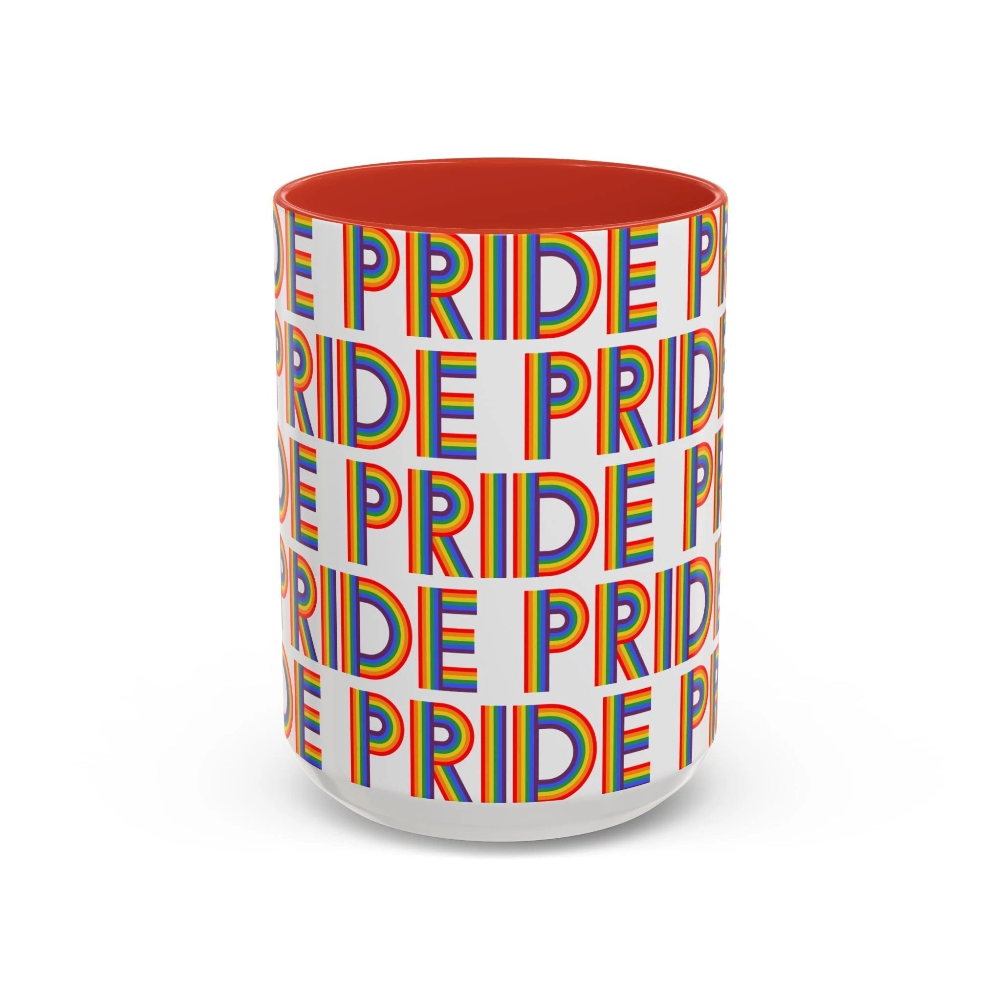 Bespattered Facade Pride Rainbow Ribbon Letters Mug | Eight Colors | 11oz or 15oz by Bespattered Facade