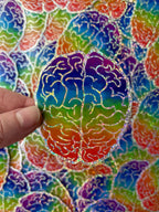 Bespattered Facade Rainbow Brain Glitter Sticker by Bespattered Facade