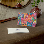 Bespattered Facade Rainbow Cat Party Greeting Cards | Sets of 1, 10, 30, or 50
