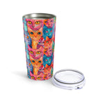 Bespattered Facade Rainbow Cat Party Tumbler 20oz by Bespattered Facade