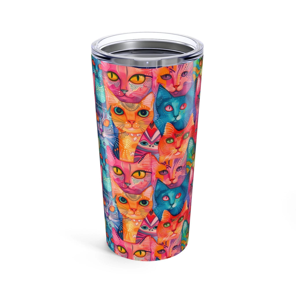 Bespattered Facade Rainbow Cat Party Tumbler 20oz by Bespattered Facade