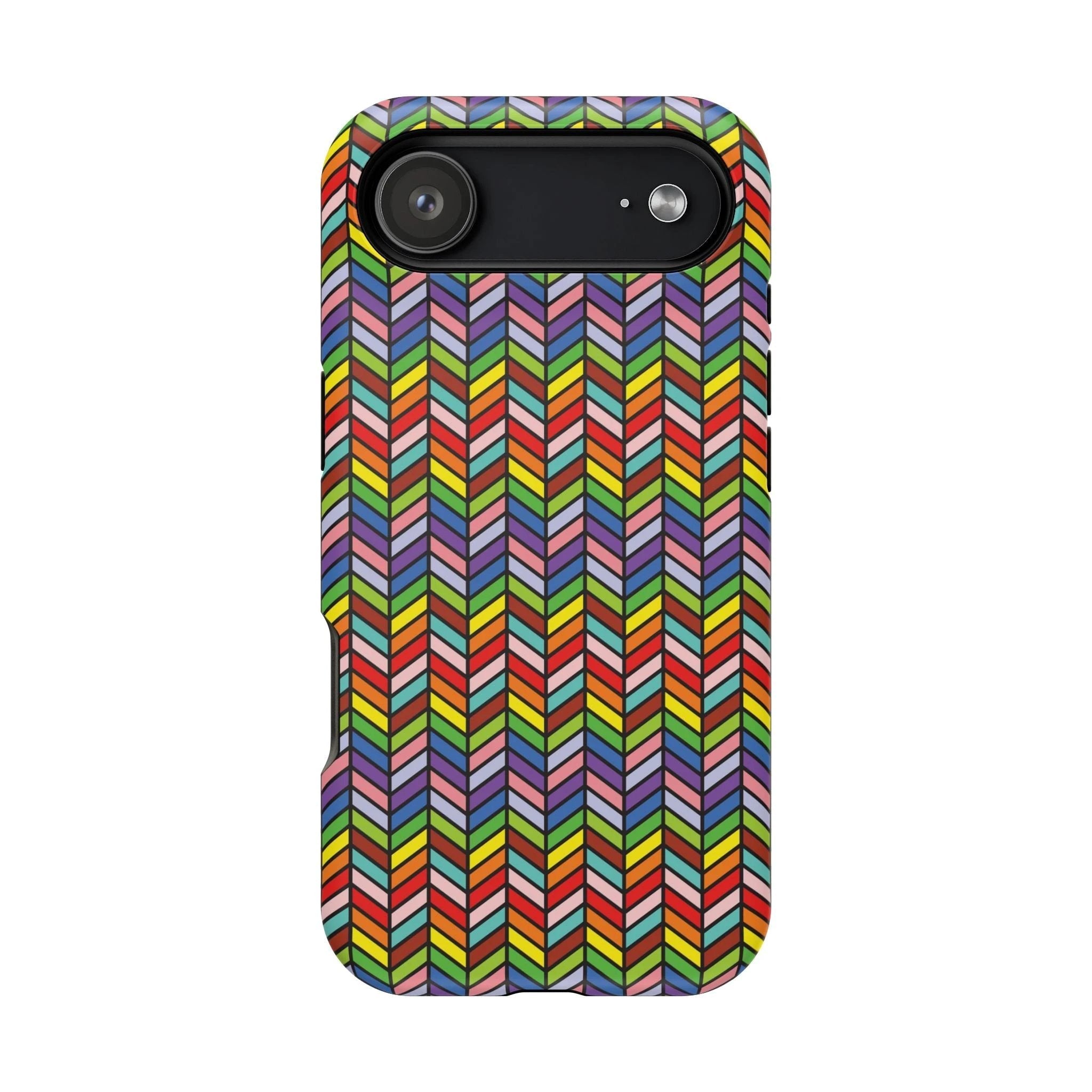 Bespattered Facade Rainbow Chevron Tiles Impact-Resistant Case by Bespattered Facade