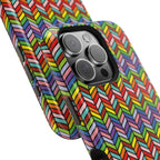 Bespattered Facade Rainbow Chevron Tiles Impact-Resistant Case by Bespattered Facade