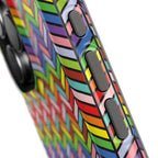 Bespattered Facade Rainbow Chevron Tiles Impact-Resistant Case by Bespattered Facade