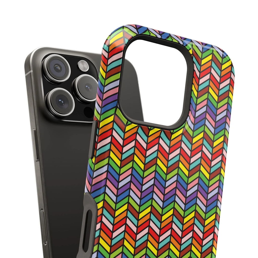 Bespattered Facade Rainbow Chevron Tiles Impact-Resistant Case by Bespattered Facade