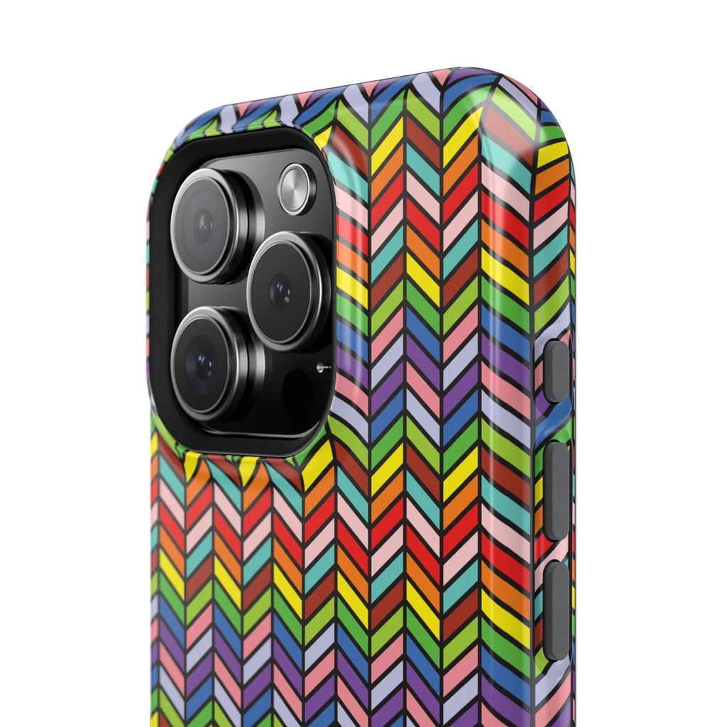 Bespattered Facade Rainbow Chevron Tiles Impact-Resistant Case by Bespattered Facade