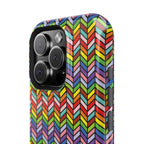 Bespattered Facade Rainbow Chevron Tiles Impact-Resistant Case by Bespattered Facade