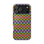Bespattered Facade Rainbow Chevron Tiles Impact-Resistant Case by Bespattered Facade