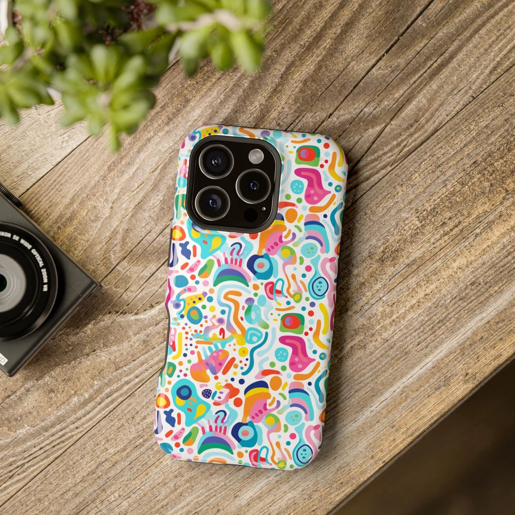 Bespattered Facade Rainbow Doodles Impact-Resistant Case by Bespattered Facade