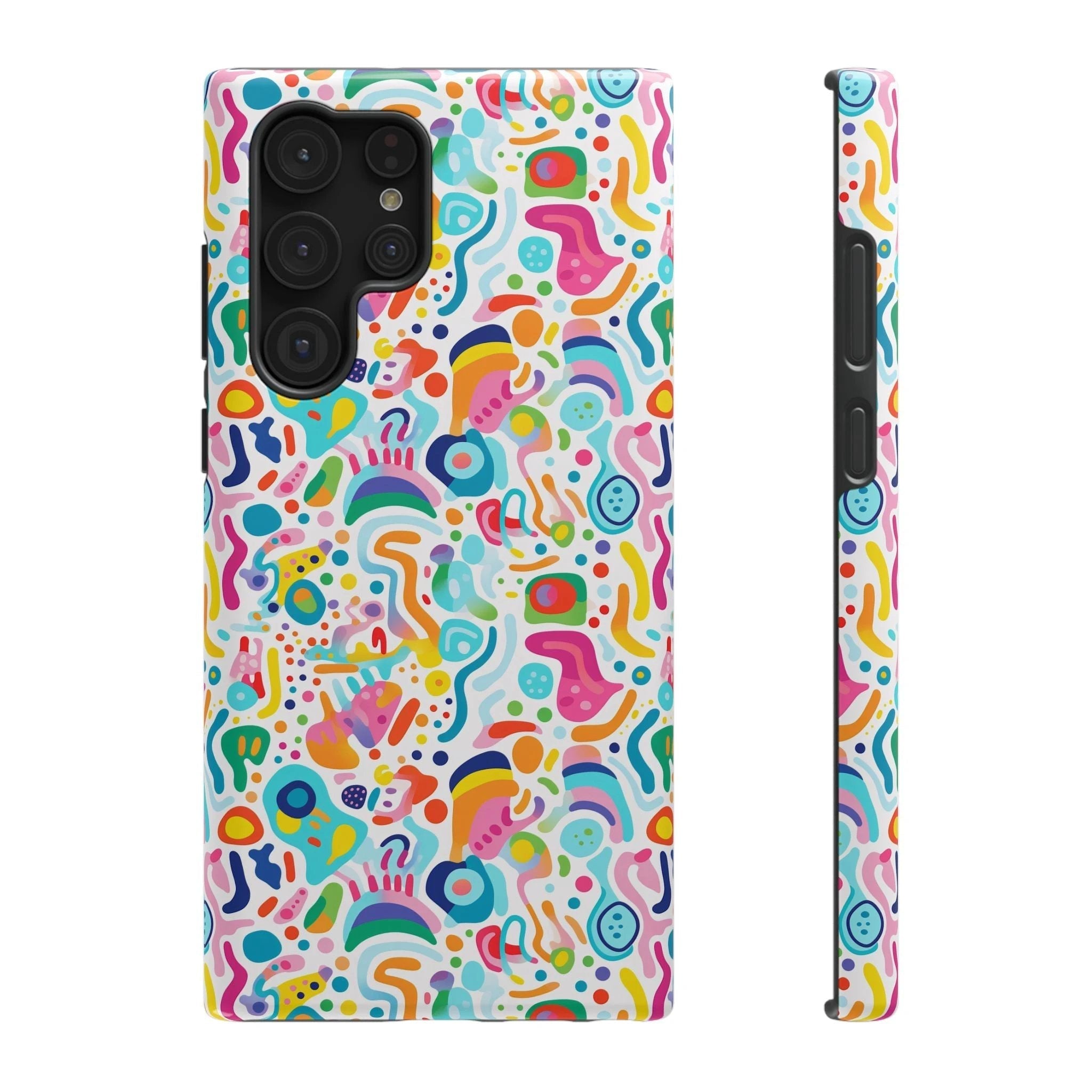 Bespattered Facade Rainbow Doodles Impact-Resistant Case by Bespattered Facade
