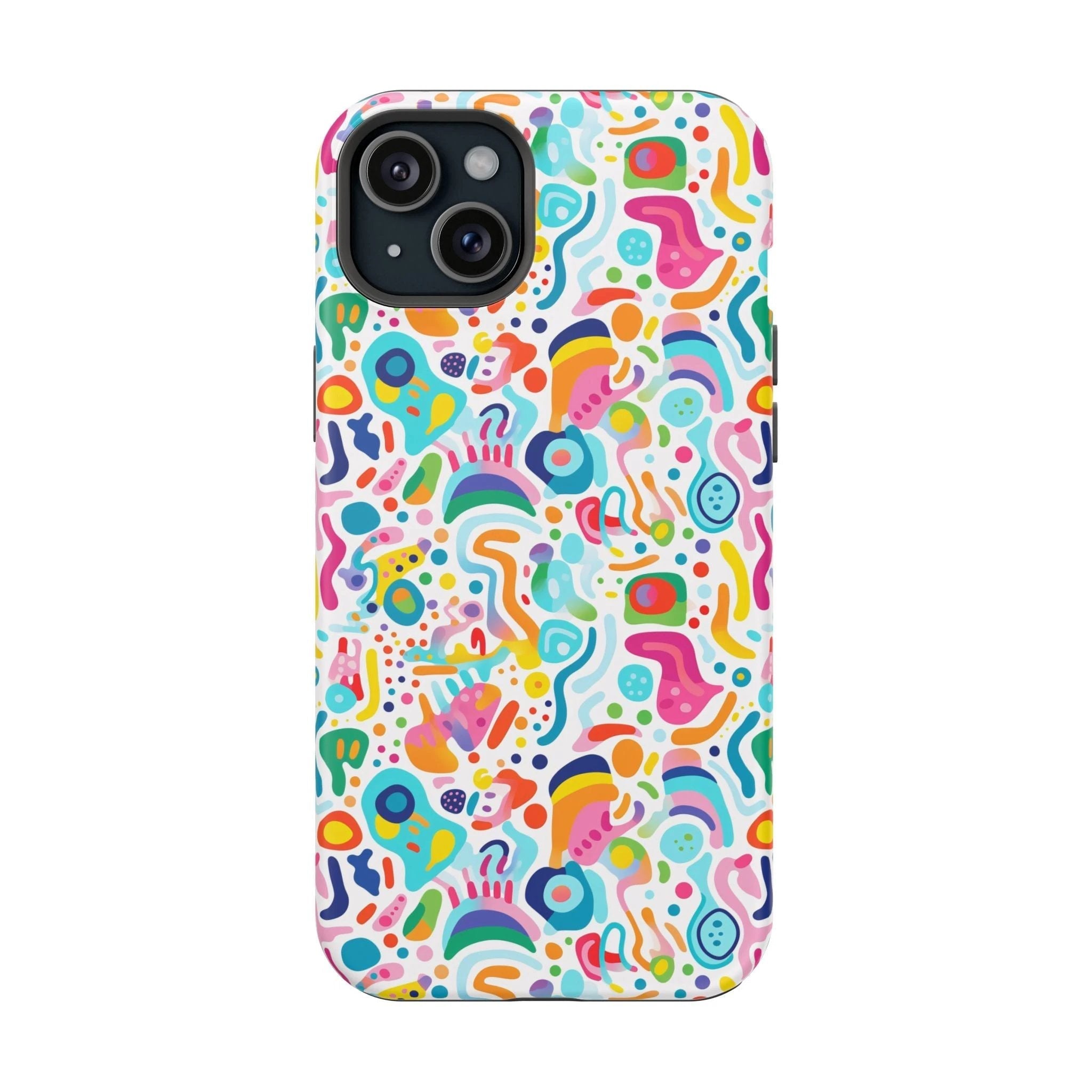 Bespattered Facade Rainbow Doodles Impact-Resistant Case by Bespattered Facade