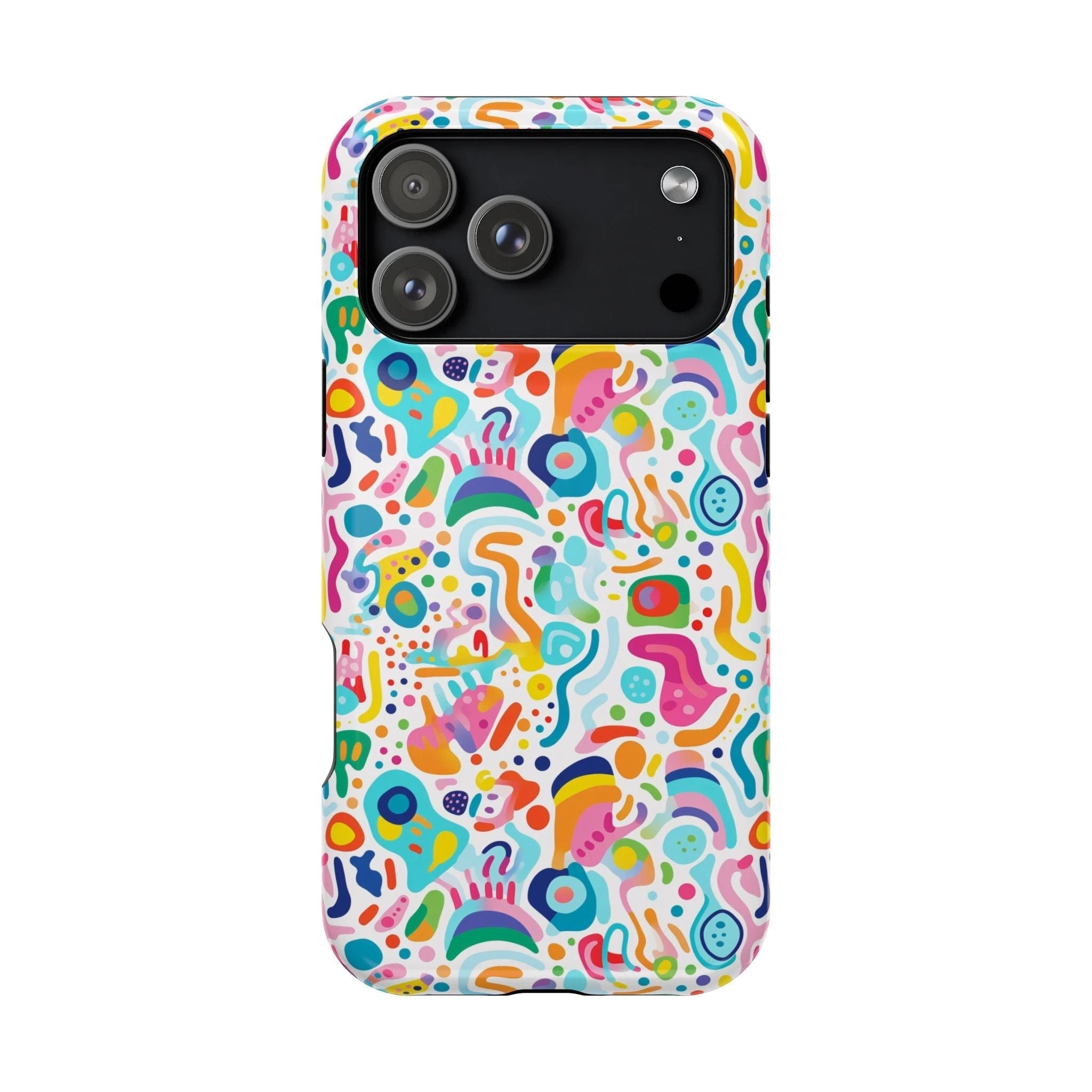 Bespattered Facade Rainbow Doodles Impact-Resistant Case by Bespattered Facade