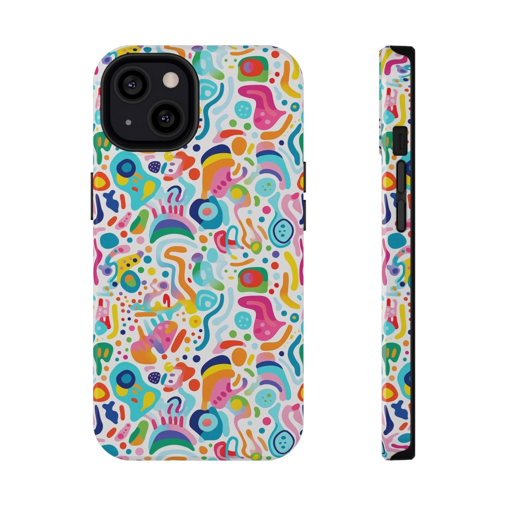 Bespattered Facade Rainbow Doodles Impact-Resistant Case by Bespattered Facade