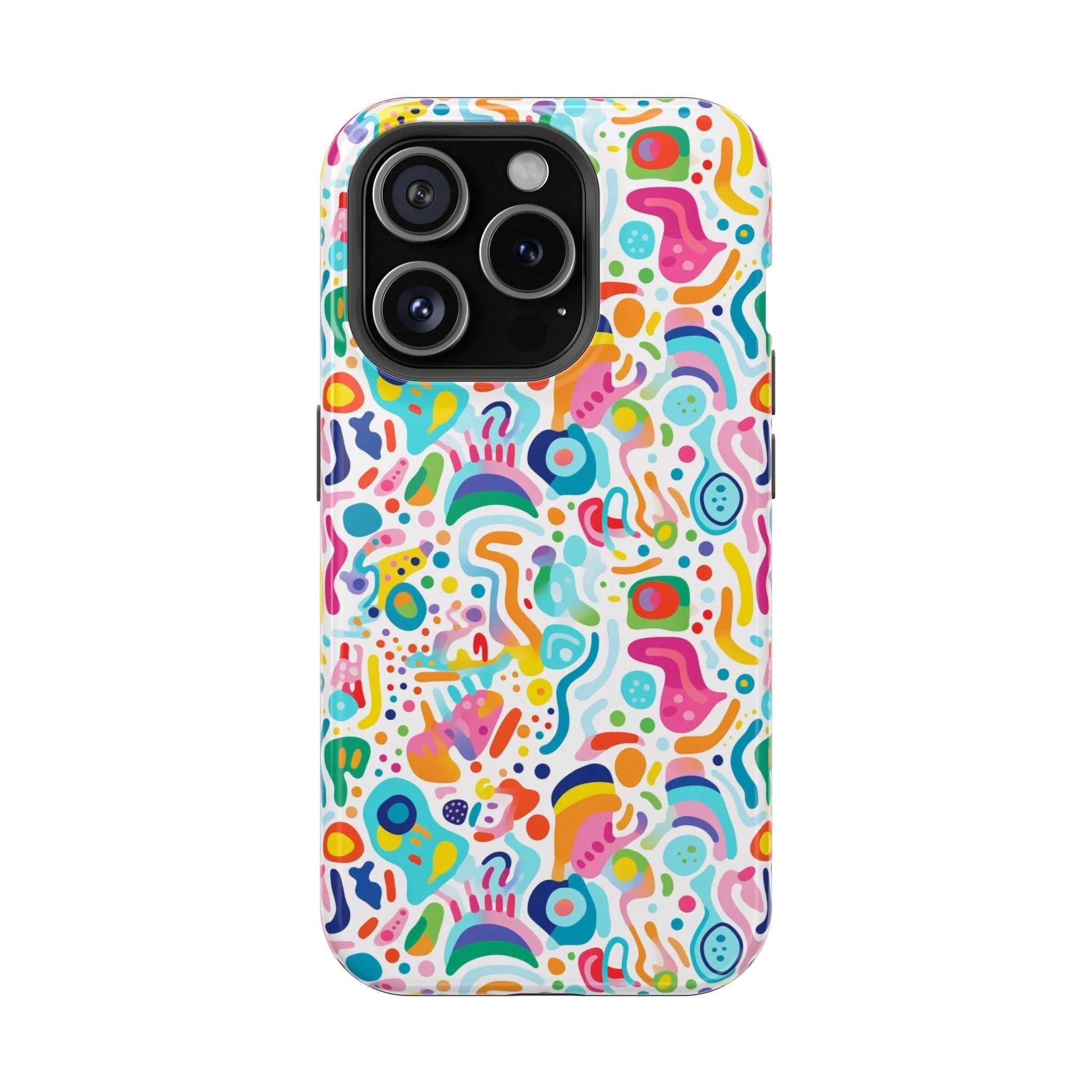 Bespattered Facade Rainbow Doodles Impact-Resistant Case by Bespattered Facade