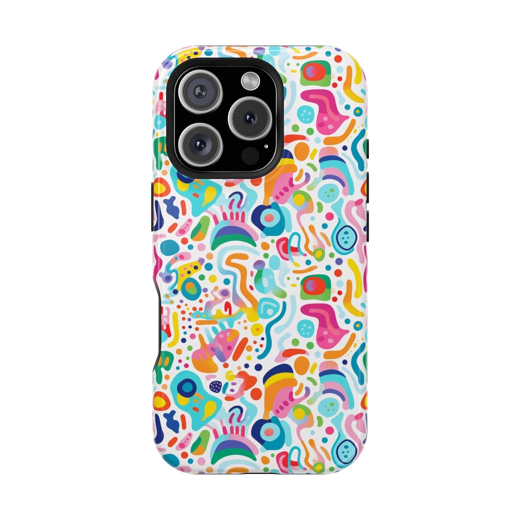 Bespattered Facade Rainbow Doodles Impact-Resistant Case by Bespattered Facade