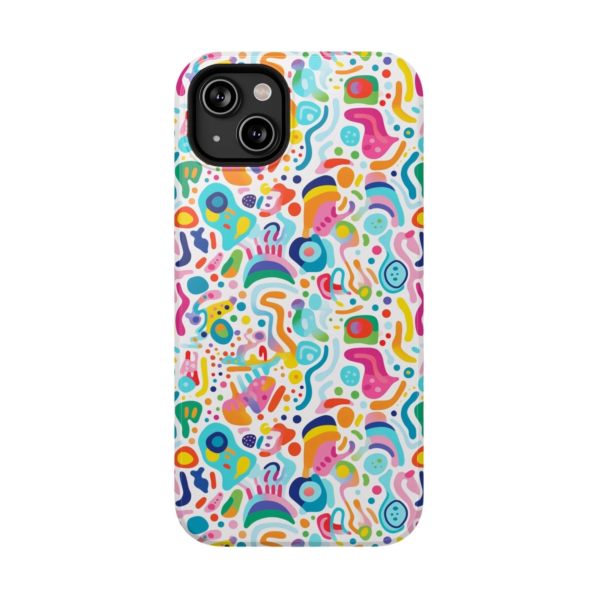 Bespattered Facade Rainbow Doodles Impact-Resistant Case by Bespattered Facade
