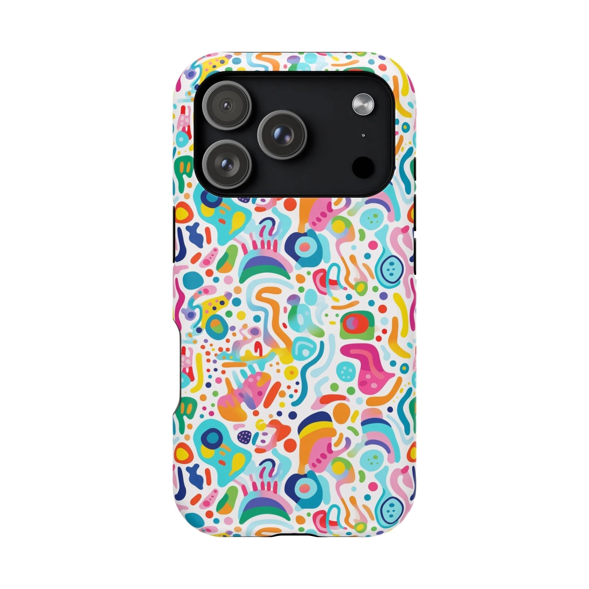 Bespattered Facade Rainbow Doodles Impact-Resistant Case by Bespattered Facade