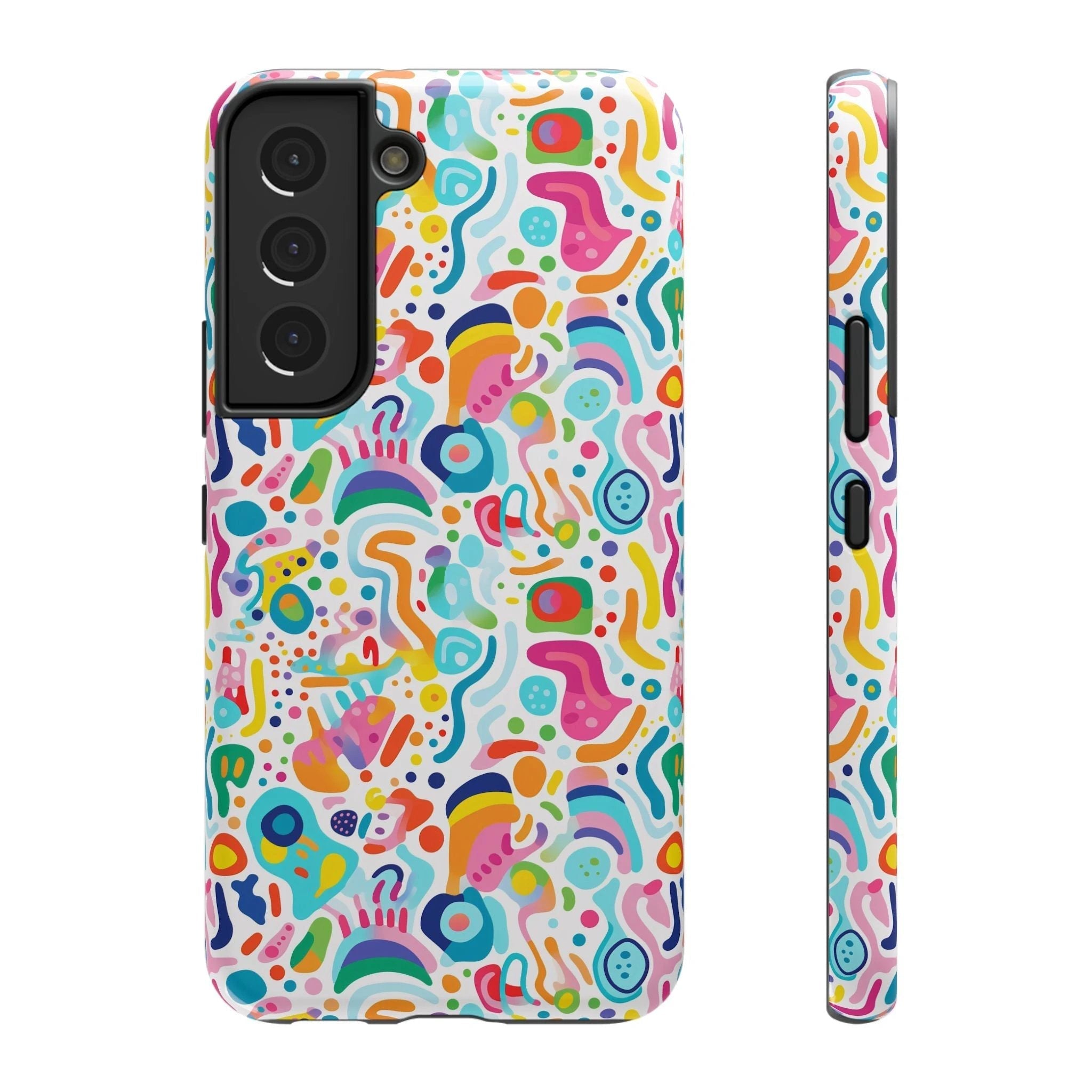 Bespattered Facade Rainbow Doodles Impact-Resistant Case by Bespattered Facade