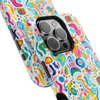 Bespattered Facade Rainbow Doodles Impact-Resistant Case by Bespattered Facade