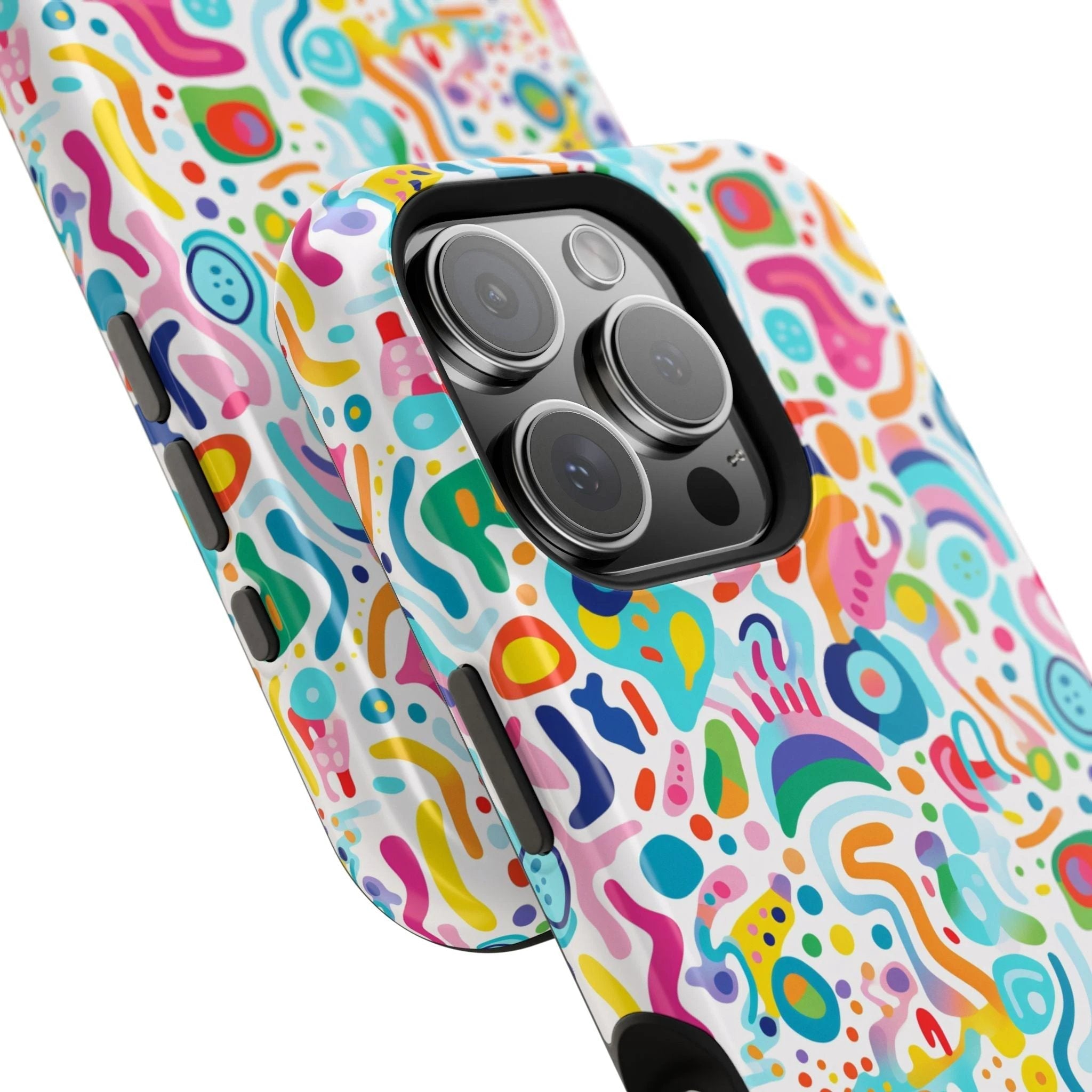 Bespattered Facade Rainbow Doodles Impact-Resistant Case by Bespattered Facade