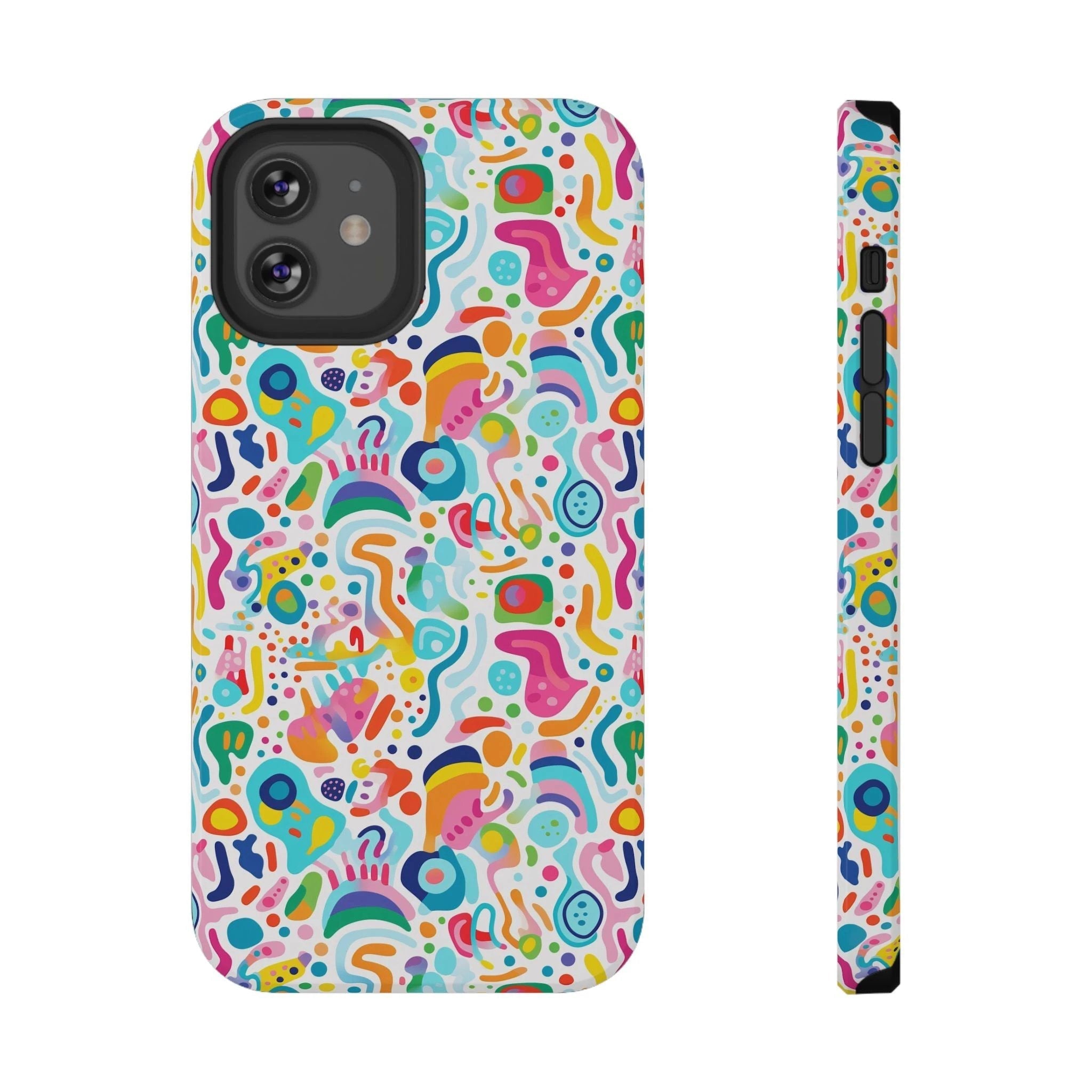Bespattered Facade Rainbow Doodles Impact-Resistant Case by Bespattered Facade