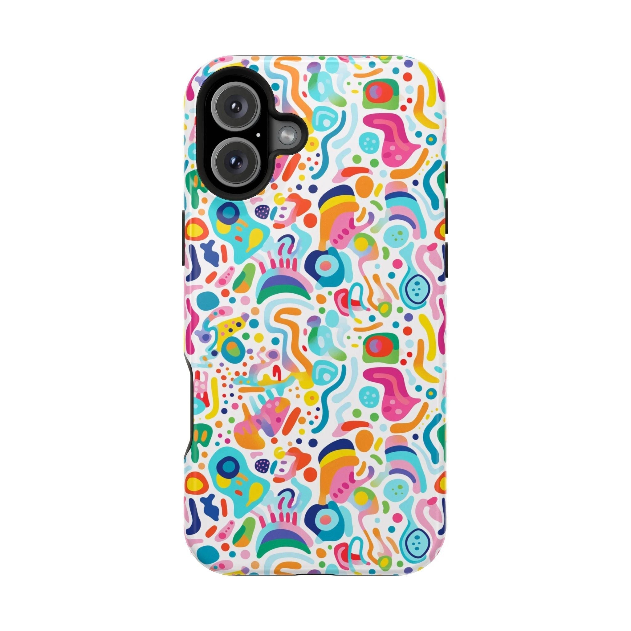Bespattered Facade Rainbow Doodles Impact-Resistant Case by Bespattered Facade