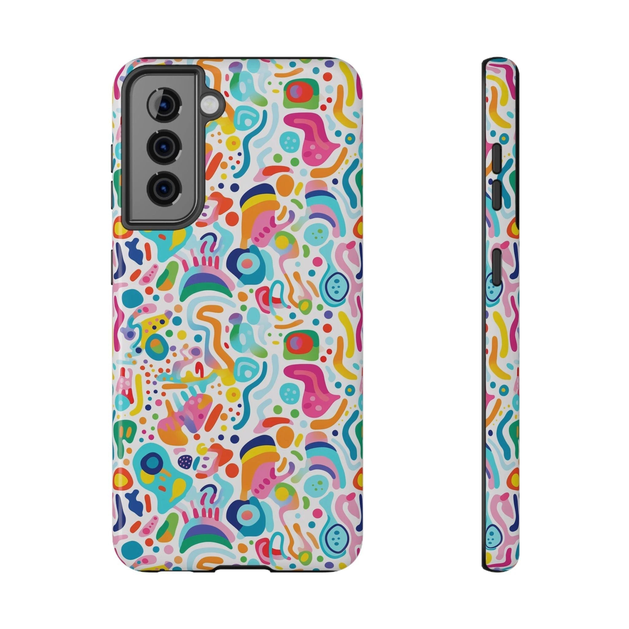 Bespattered Facade Rainbow Doodles Impact-Resistant Case by Bespattered Facade