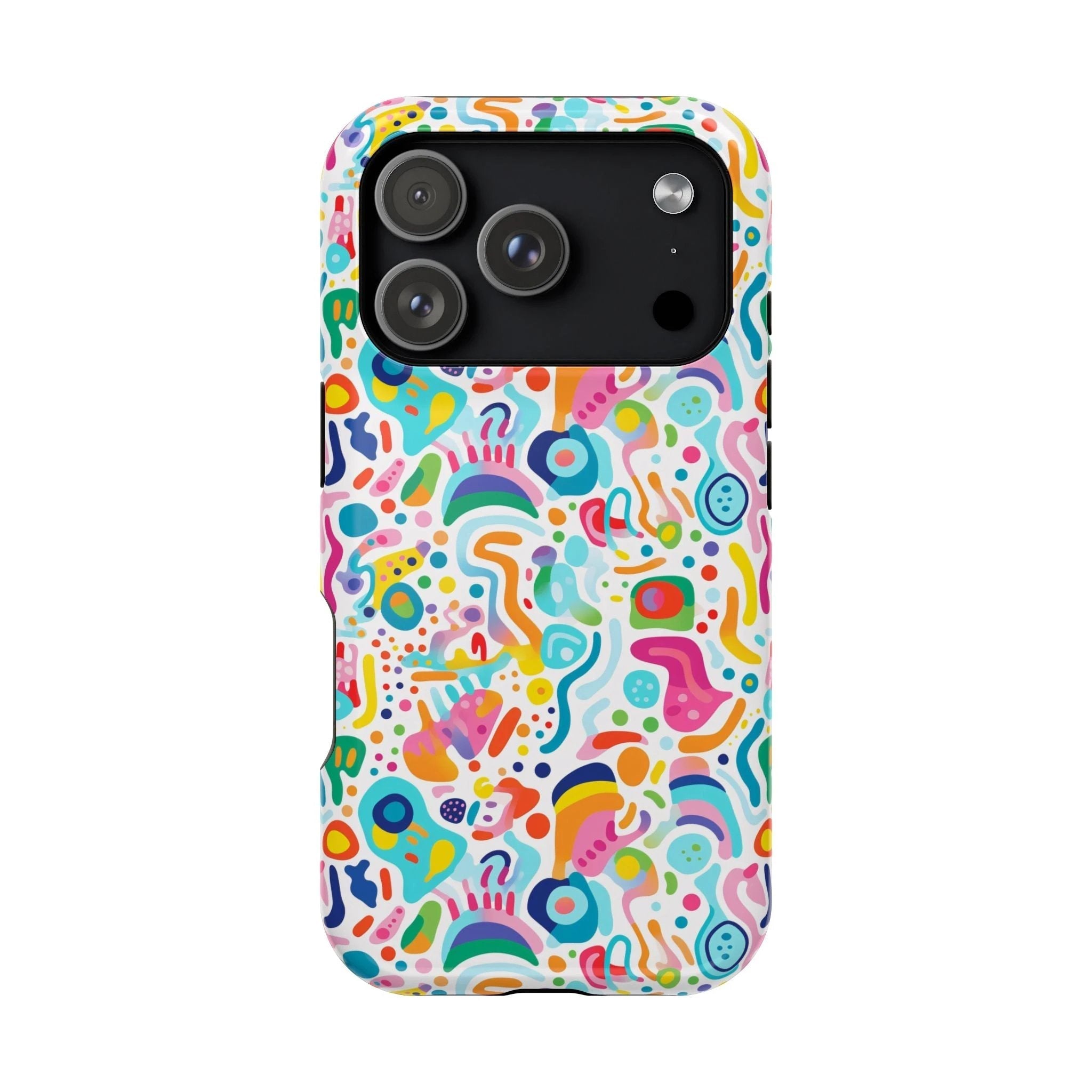 Bespattered Facade Rainbow Doodles Impact-Resistant Case by Bespattered Facade