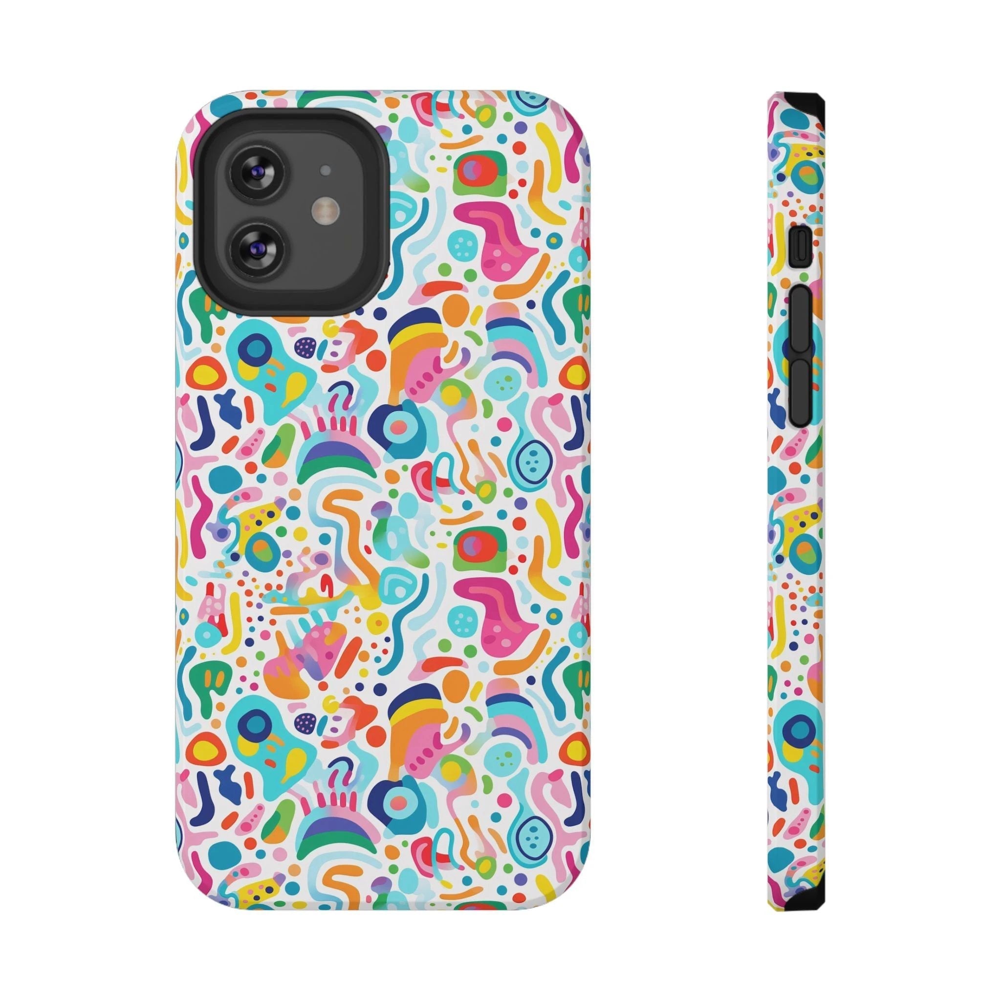 Bespattered Facade Rainbow Doodles Impact-Resistant Case by Bespattered Facade