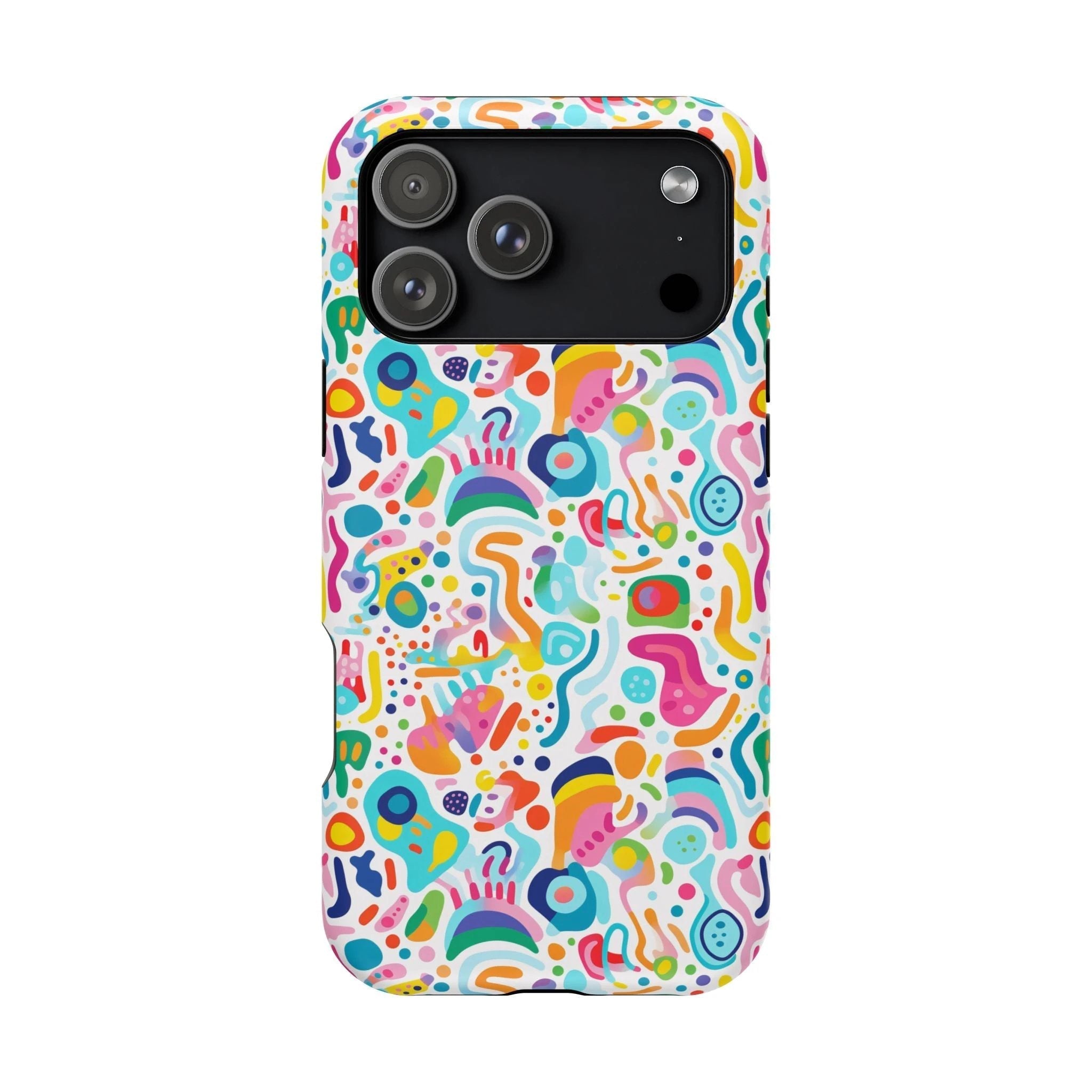 Bespattered Facade Rainbow Doodles Impact-Resistant Case by Bespattered Facade