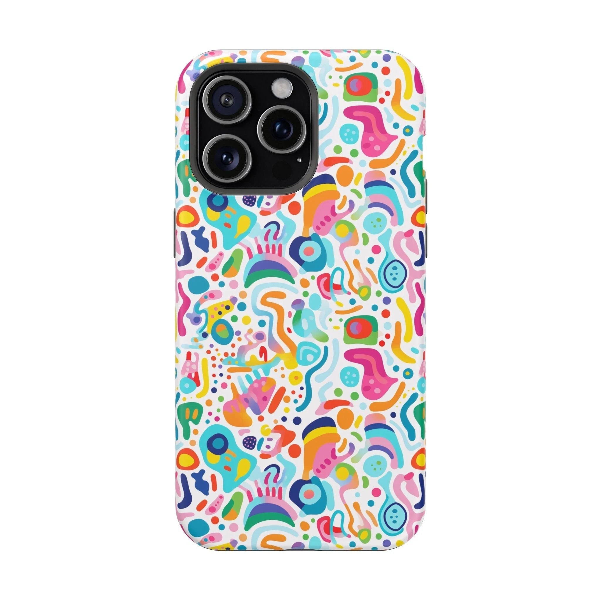 Bespattered Facade Rainbow Doodles Impact-Resistant Case by Bespattered Facade