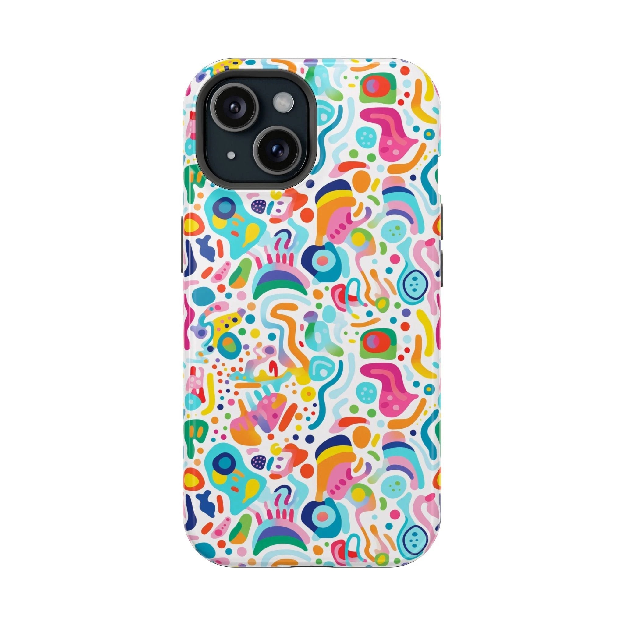Bespattered Facade Rainbow Doodles Impact-Resistant Case by Bespattered Facade