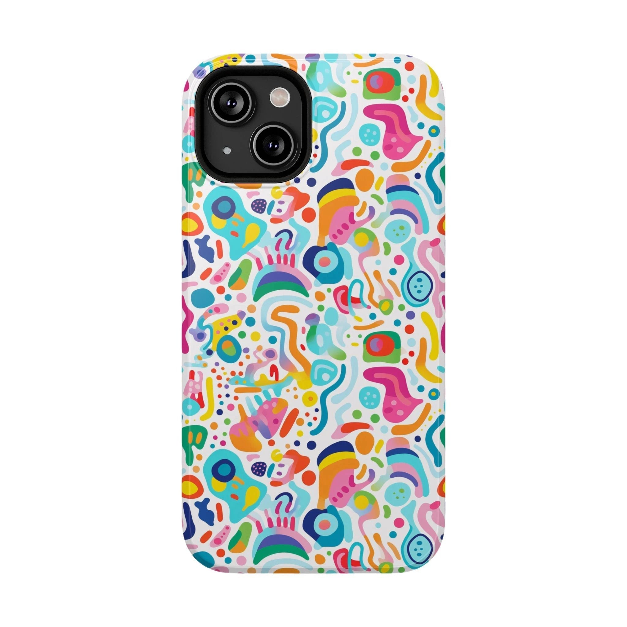 Bespattered Facade Rainbow Doodles Impact-Resistant Case by Bespattered Facade