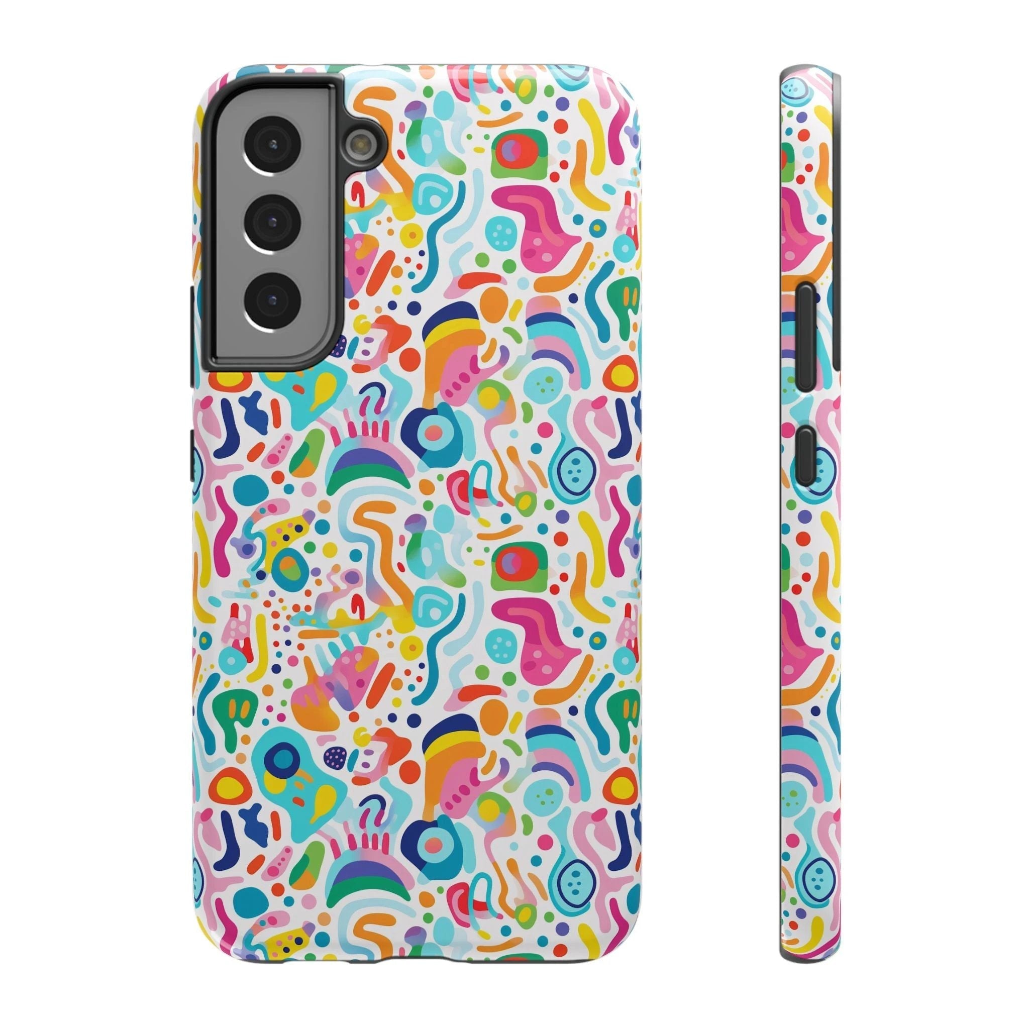 Bespattered Facade Rainbow Doodles Impact-Resistant Case by Bespattered Facade