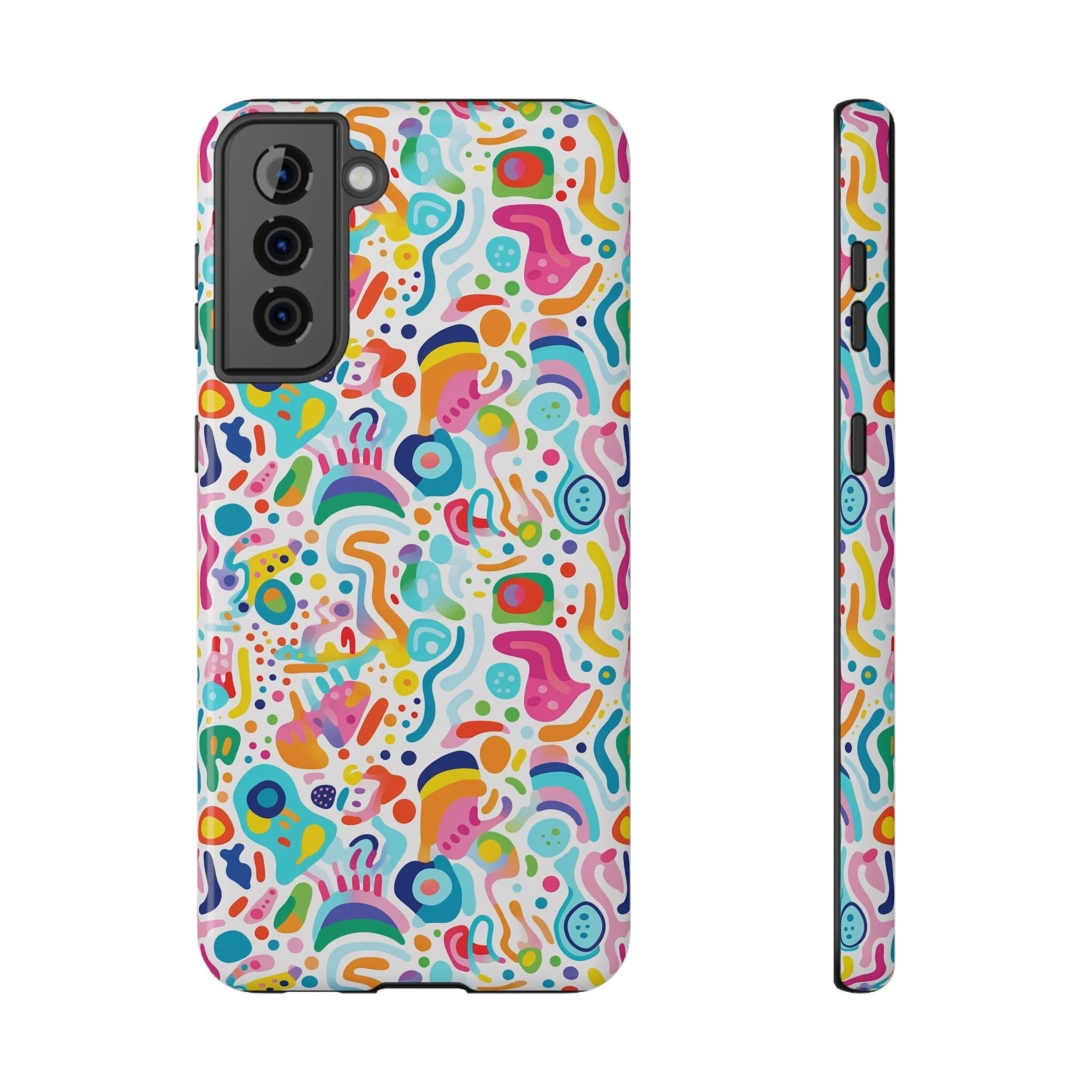 Bespattered Facade Rainbow Doodles Impact-Resistant Case by Bespattered Facade