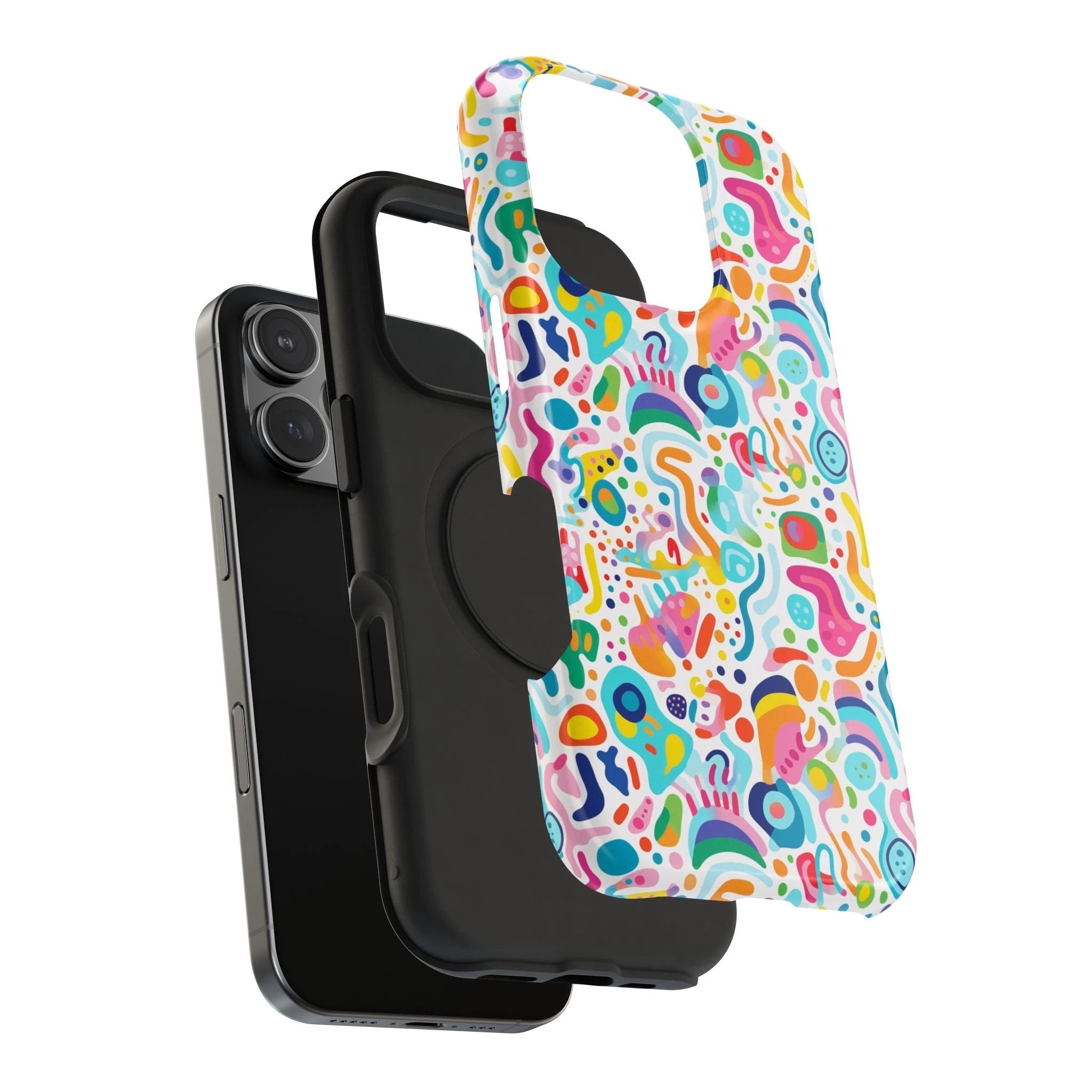 Bespattered Facade Rainbow Doodles Impact-Resistant Case by Bespattered Facade