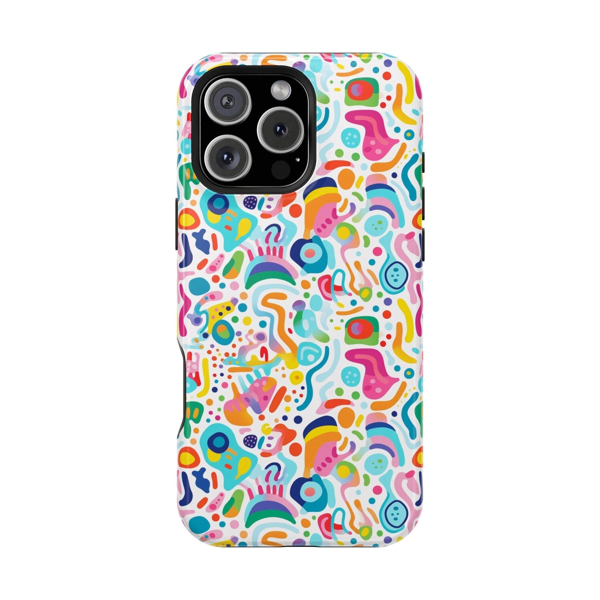 Bespattered Facade Rainbow Doodles Impact-Resistant Case by Bespattered Facade