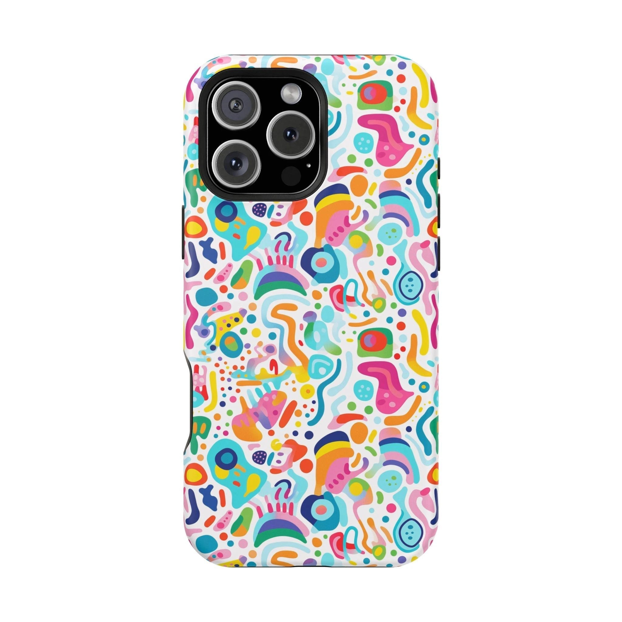 Bespattered Facade Rainbow Doodles Impact-Resistant Case by Bespattered Facade