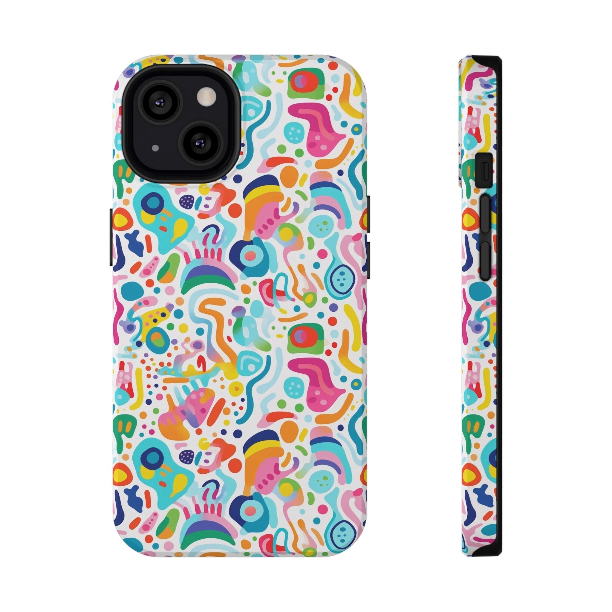 Bespattered Facade Rainbow Doodles Impact-Resistant Case by Bespattered Facade