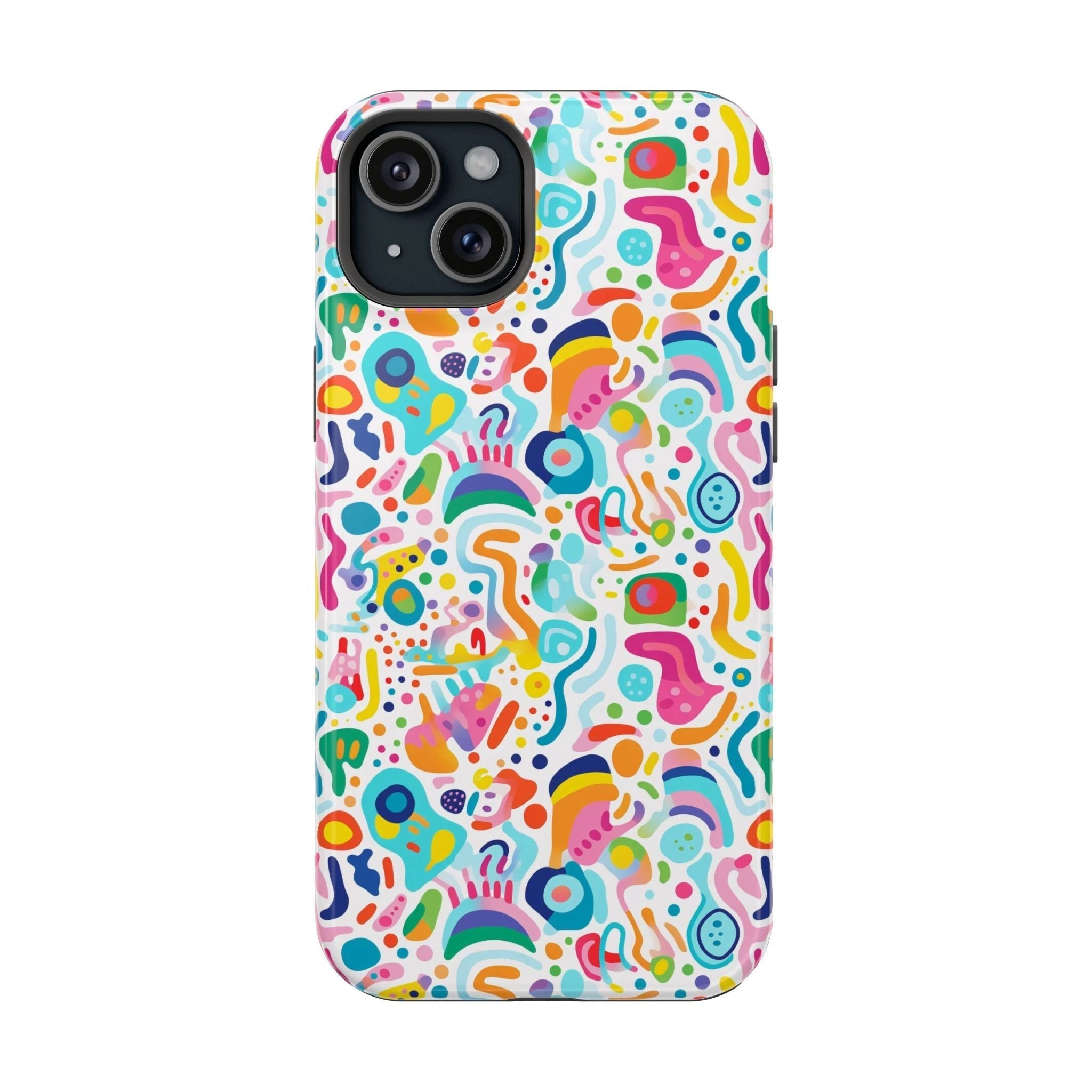 Bespattered Facade Rainbow Doodles Impact-Resistant Case by Bespattered Facade