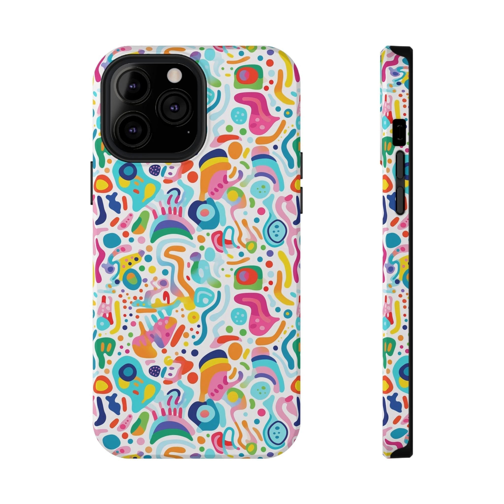Bespattered Facade Rainbow Doodles Impact-Resistant Case by Bespattered Facade