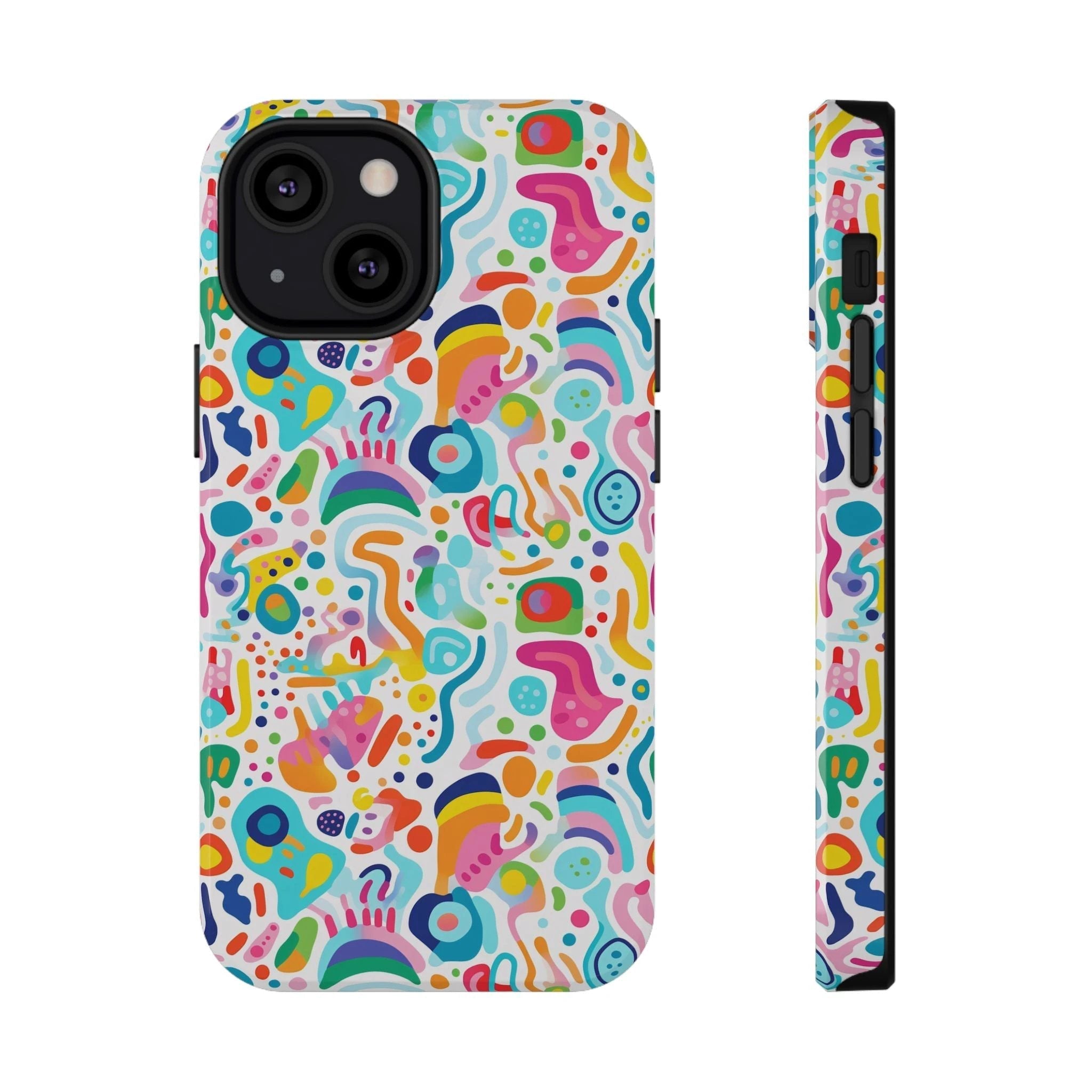 Bespattered Facade Rainbow Doodles Impact-Resistant Case by Bespattered Facade