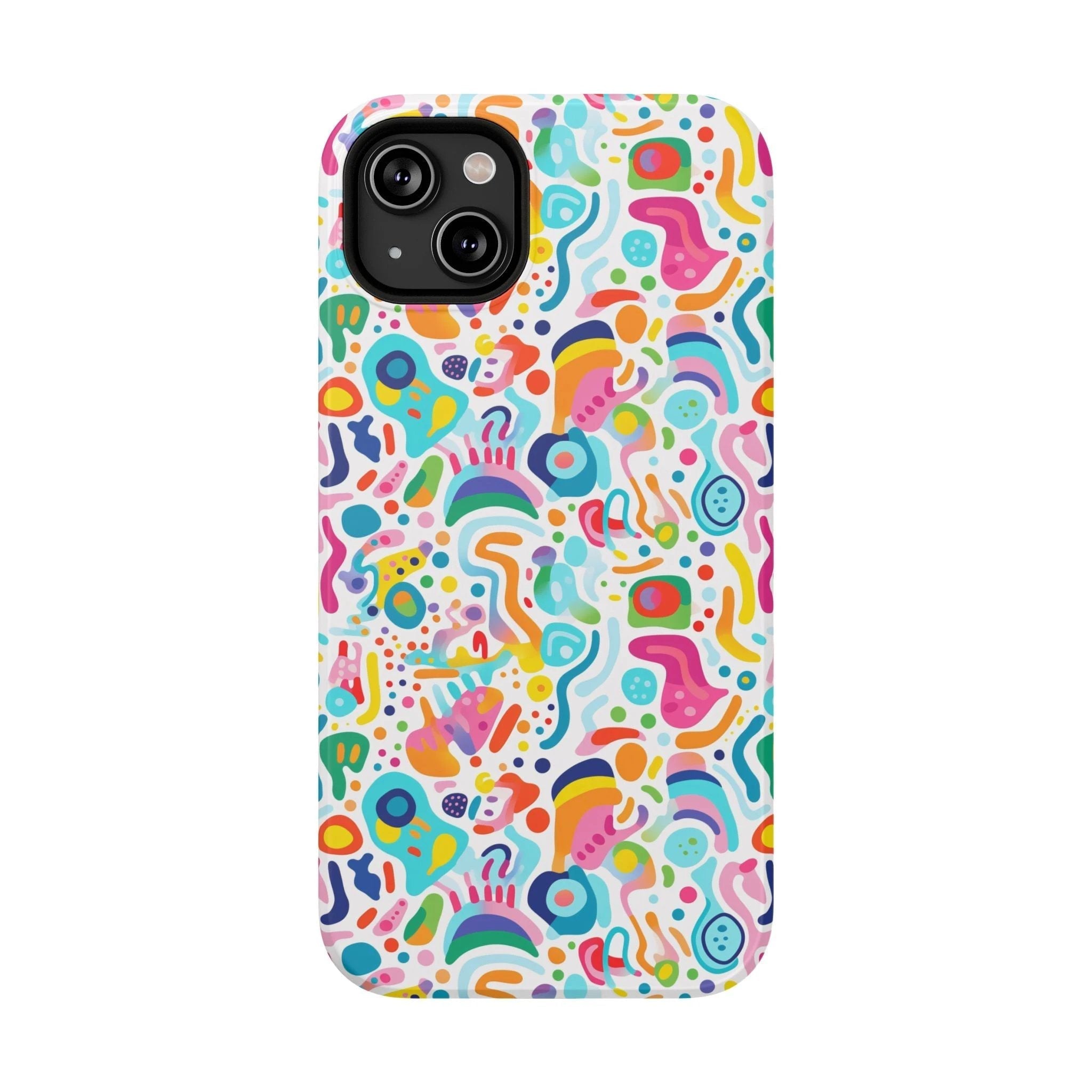 Bespattered Facade Rainbow Doodles Impact-Resistant Case by Bespattered Facade